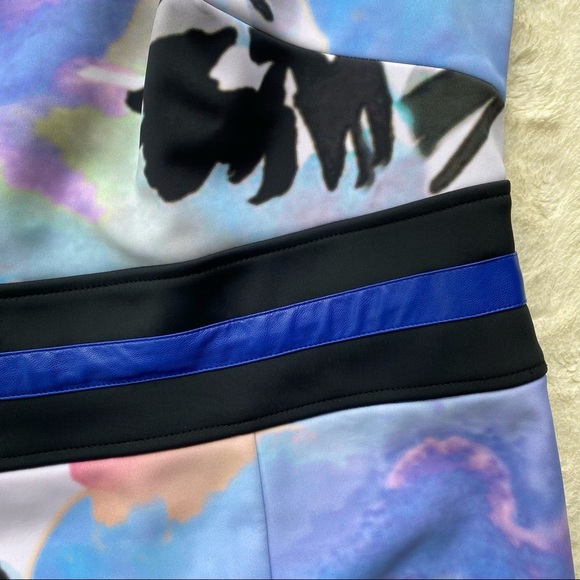 G.I.L.I plus size water color sheath dress Ponte scuba exposed zipper size 22 - Picture 7 of 11